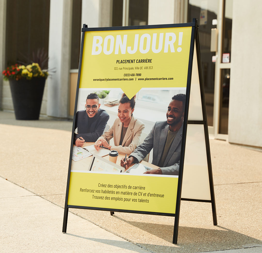 Affiche chevalet de 24 x 36 pouces