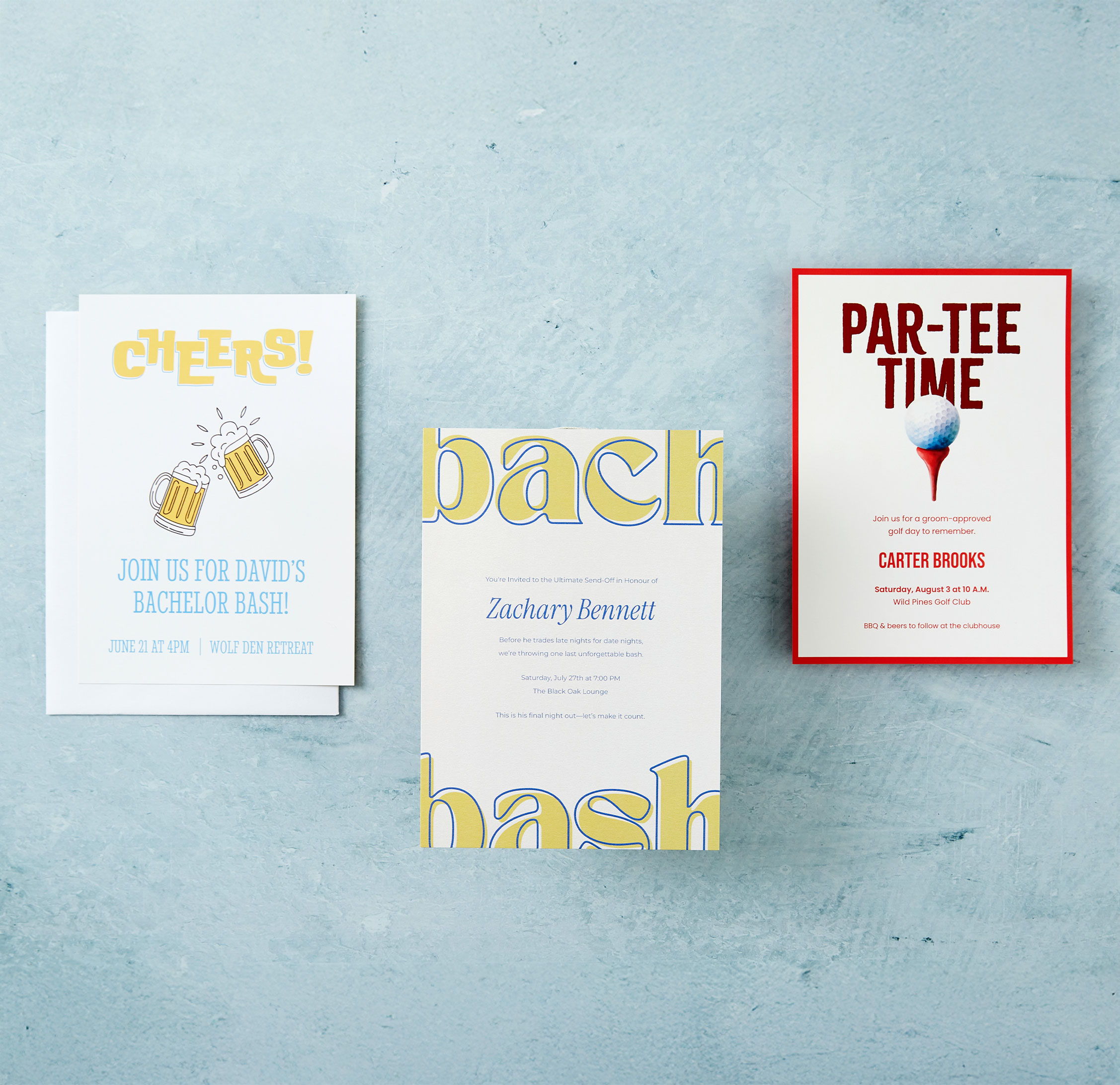 5x7 Soft Touch & Foil Bachelor/Bachelorette Party Invitations