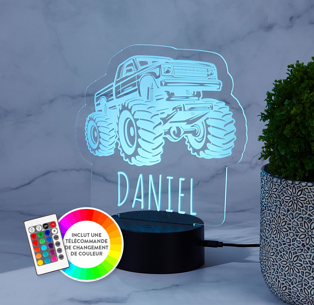 Panneau à DEL personnalisé noir - Camion monstre
