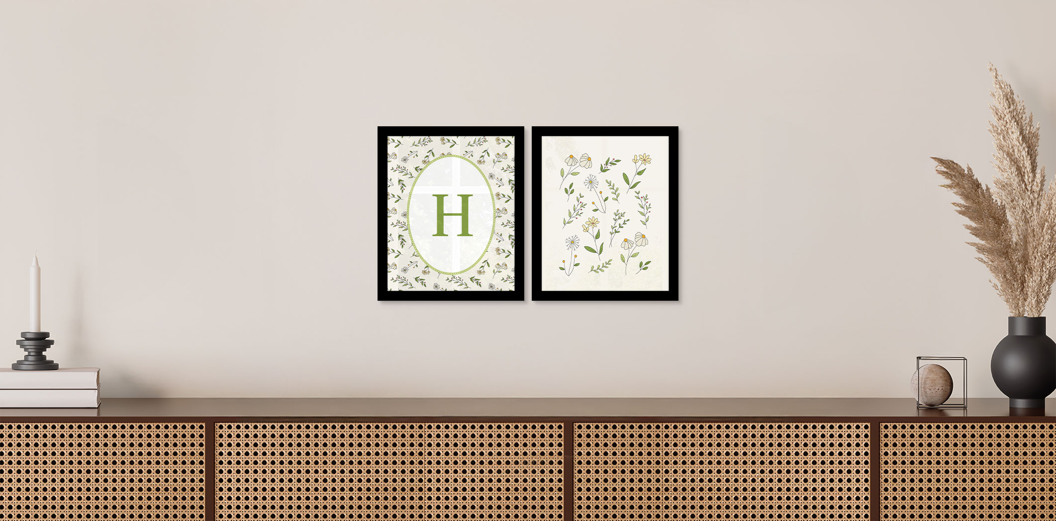 Set of 2 - Themed 8x10 Black Frames