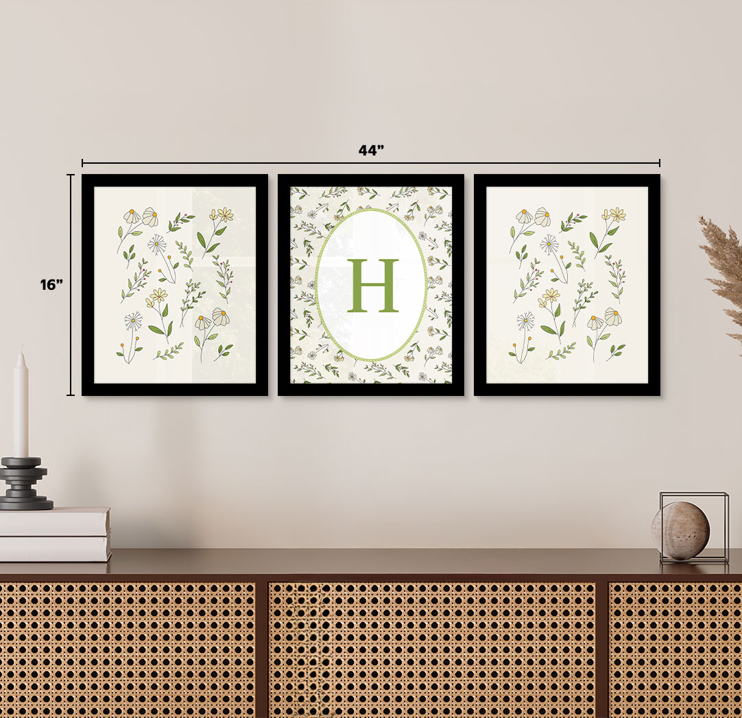 Set of 3 - Themed 8x10 Black Frames