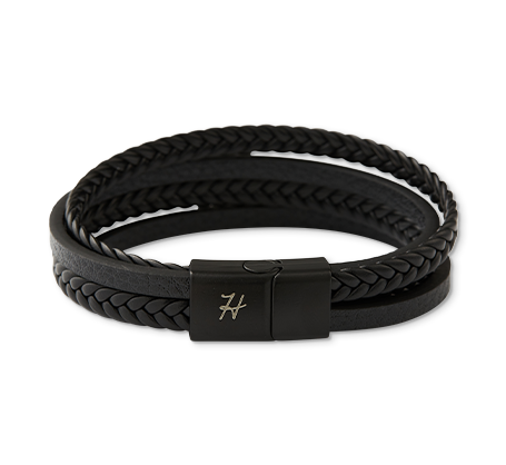 Black Multilayer Leather Bracelet