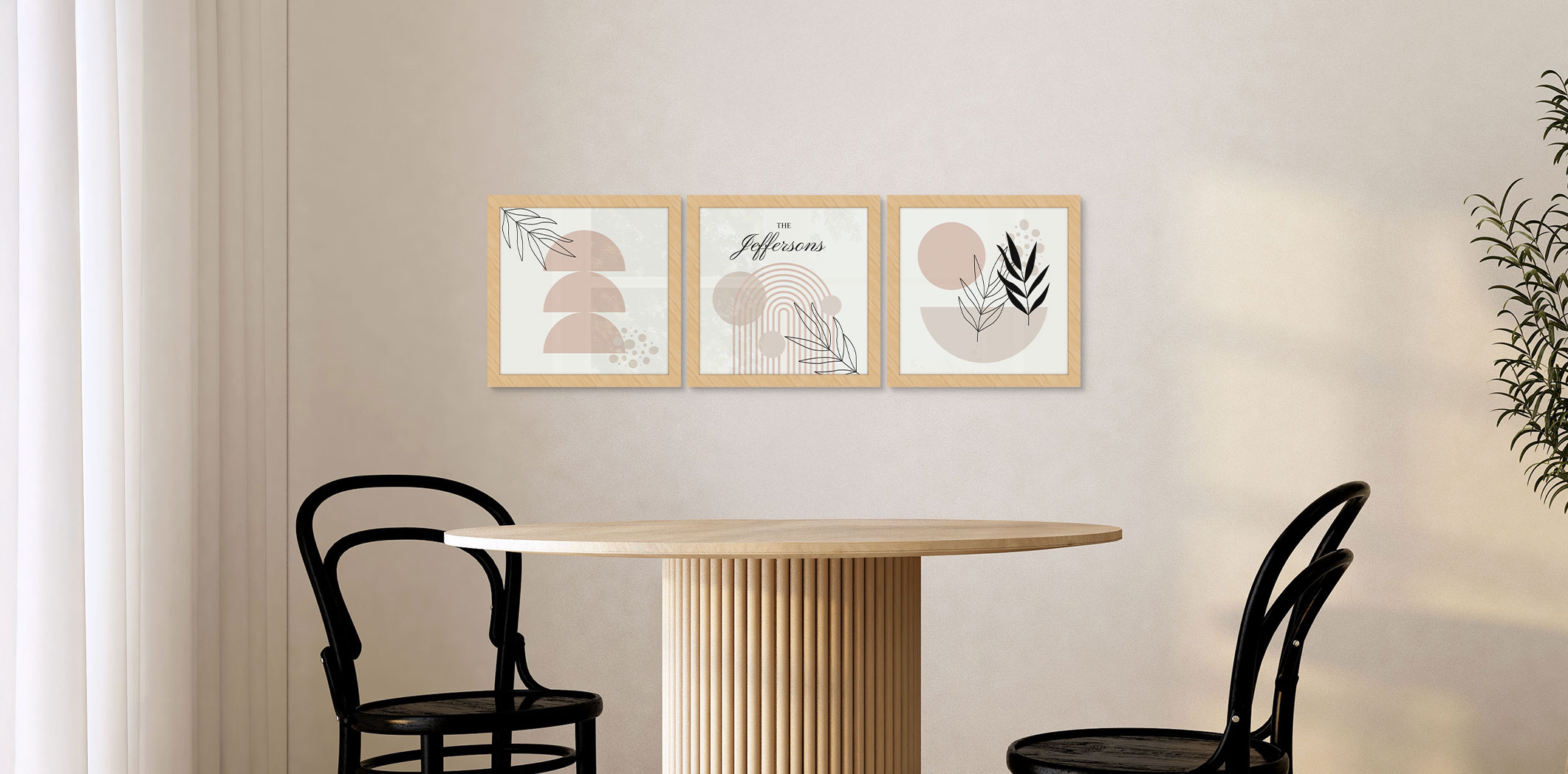 Set of 3 - Themed 12x12 Wood Frames