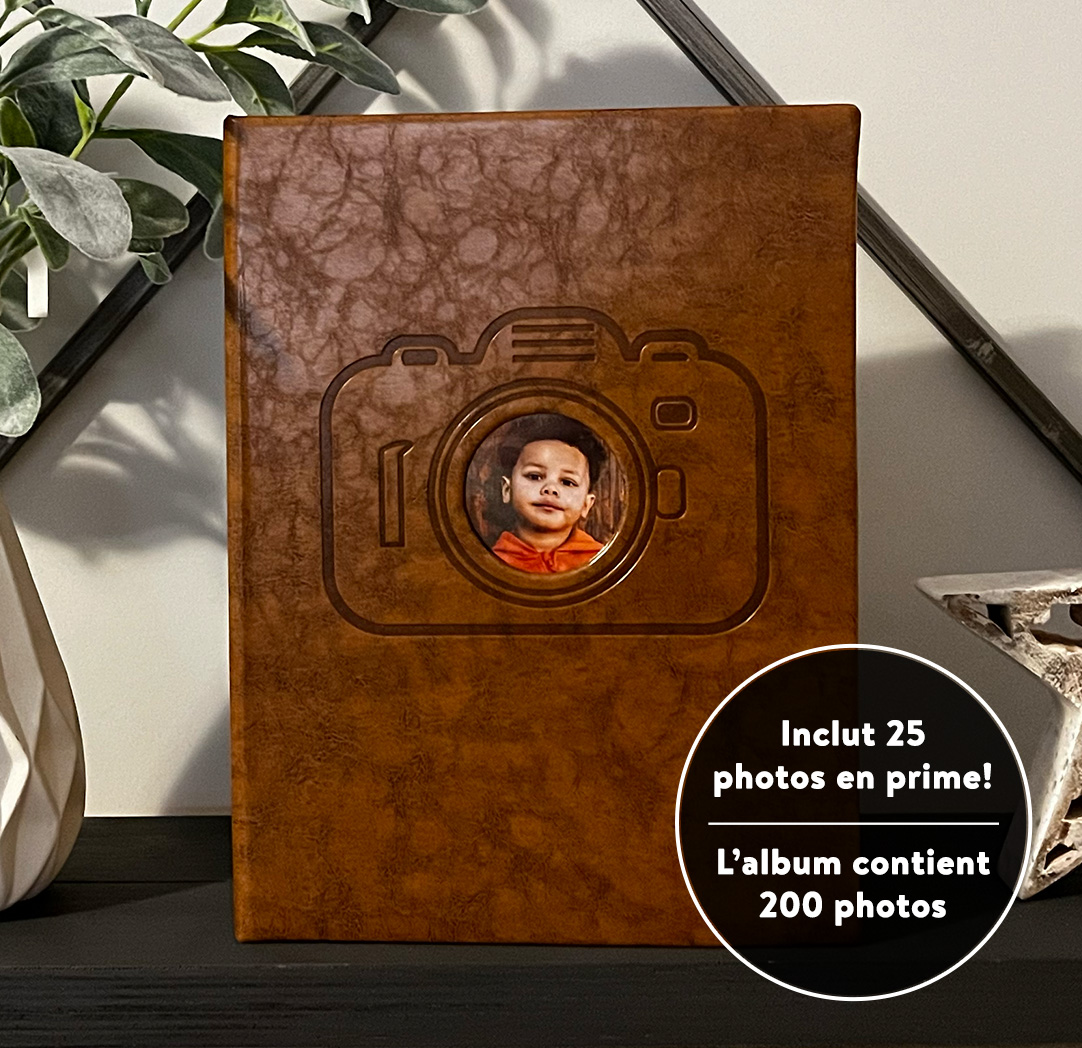 Album photo - 5 x 7 po imitation cuir marron