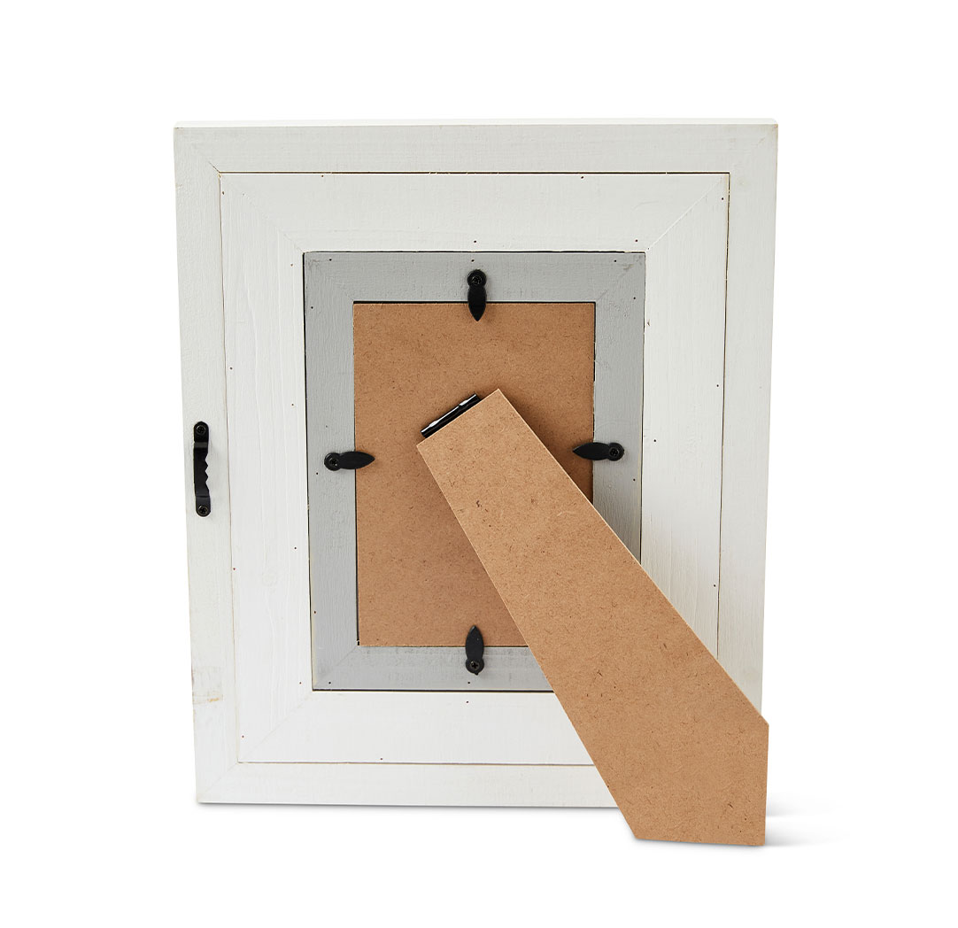 4x6 White Wood Rivet Frame