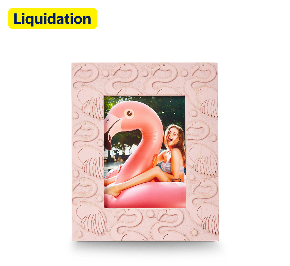 Cadre avec flamands sculptés 6 x 8 po