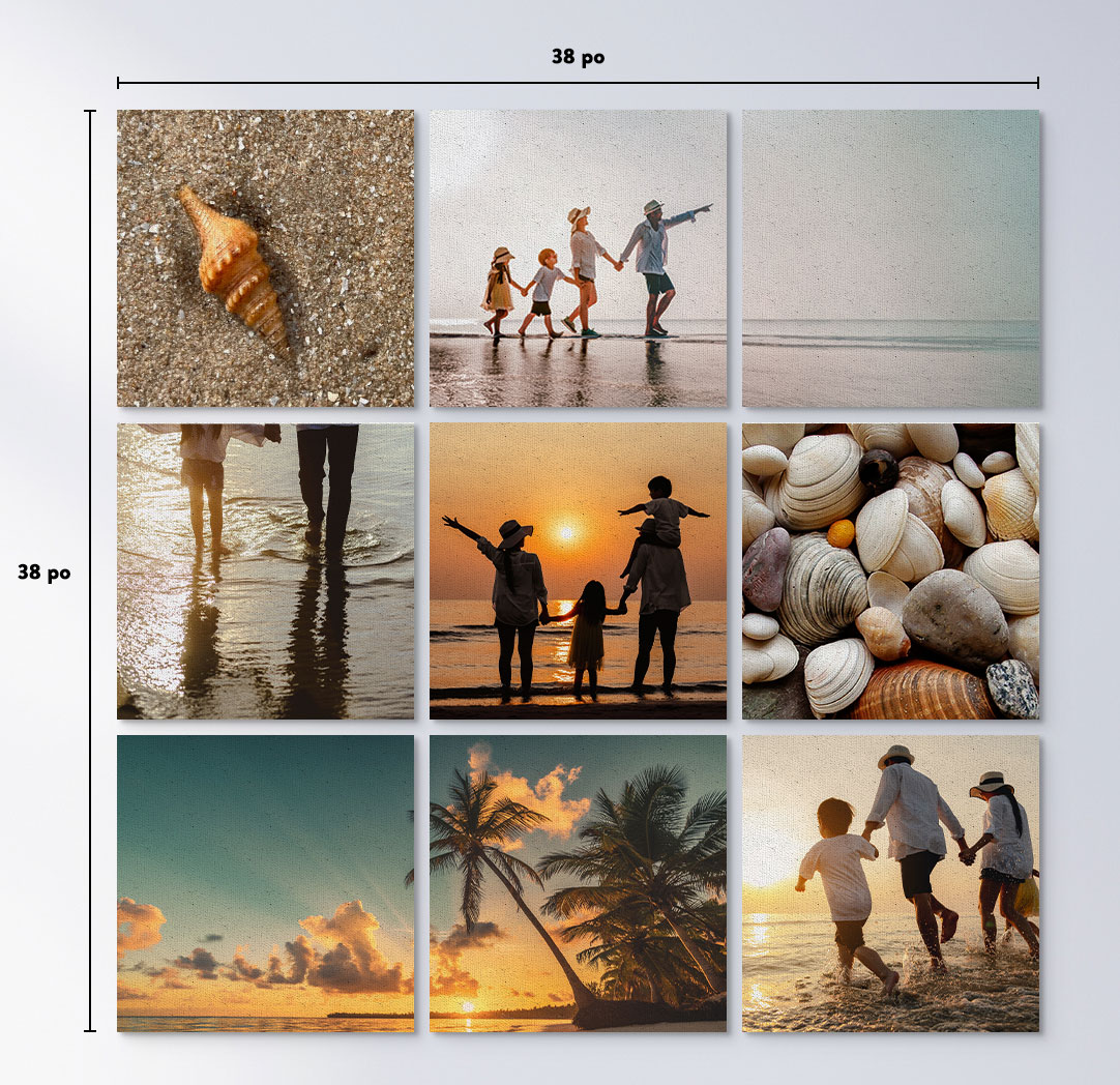 Photo sur toile prestige 12 x 12 po - Ensemble de 9