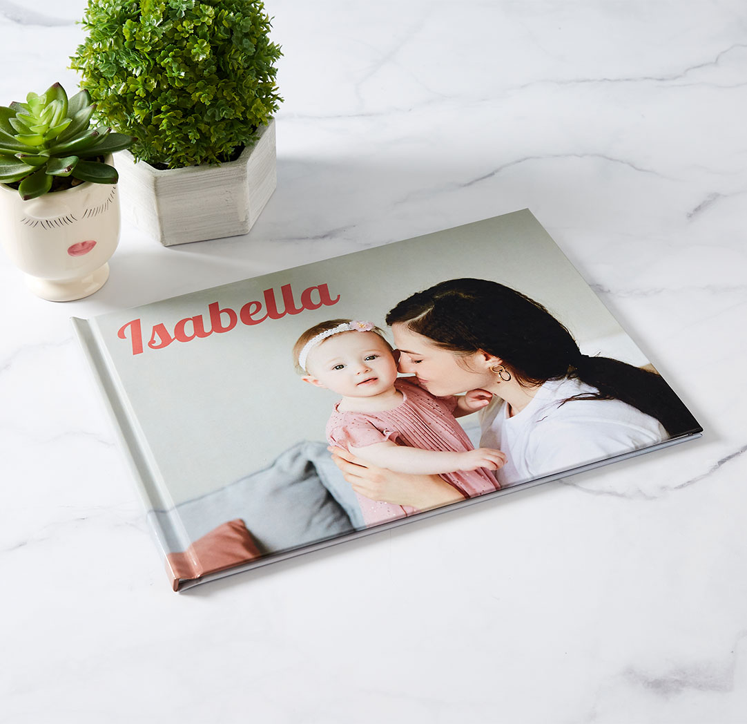 Album photo à couverture rigide personnalisée de 9 x 12 po