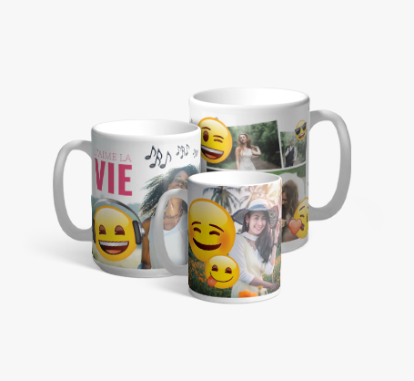 Tasses avec émojis