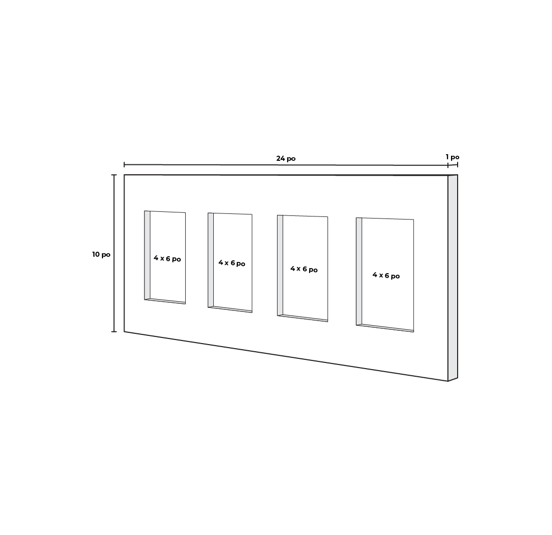 Cadre noir rustique 4 x 6 po (4)