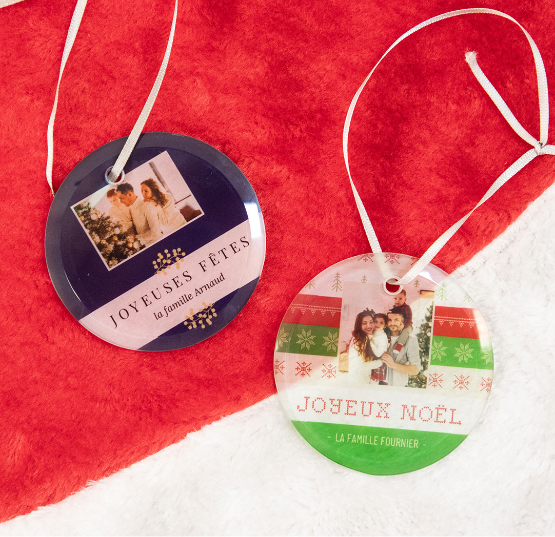 Décoration en verre avec photo