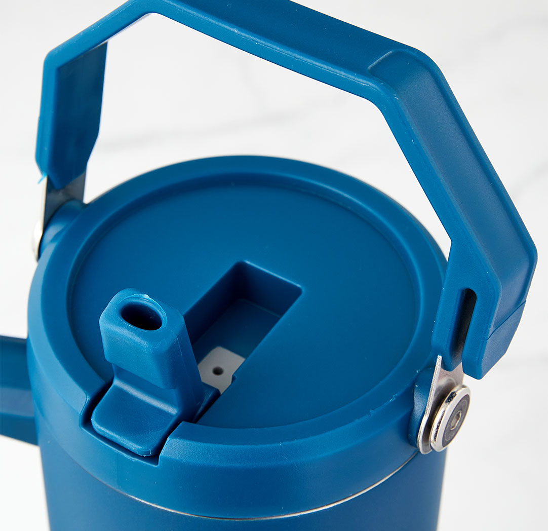 Gobelet de voyage personnalisé bleu marine de 40 oz