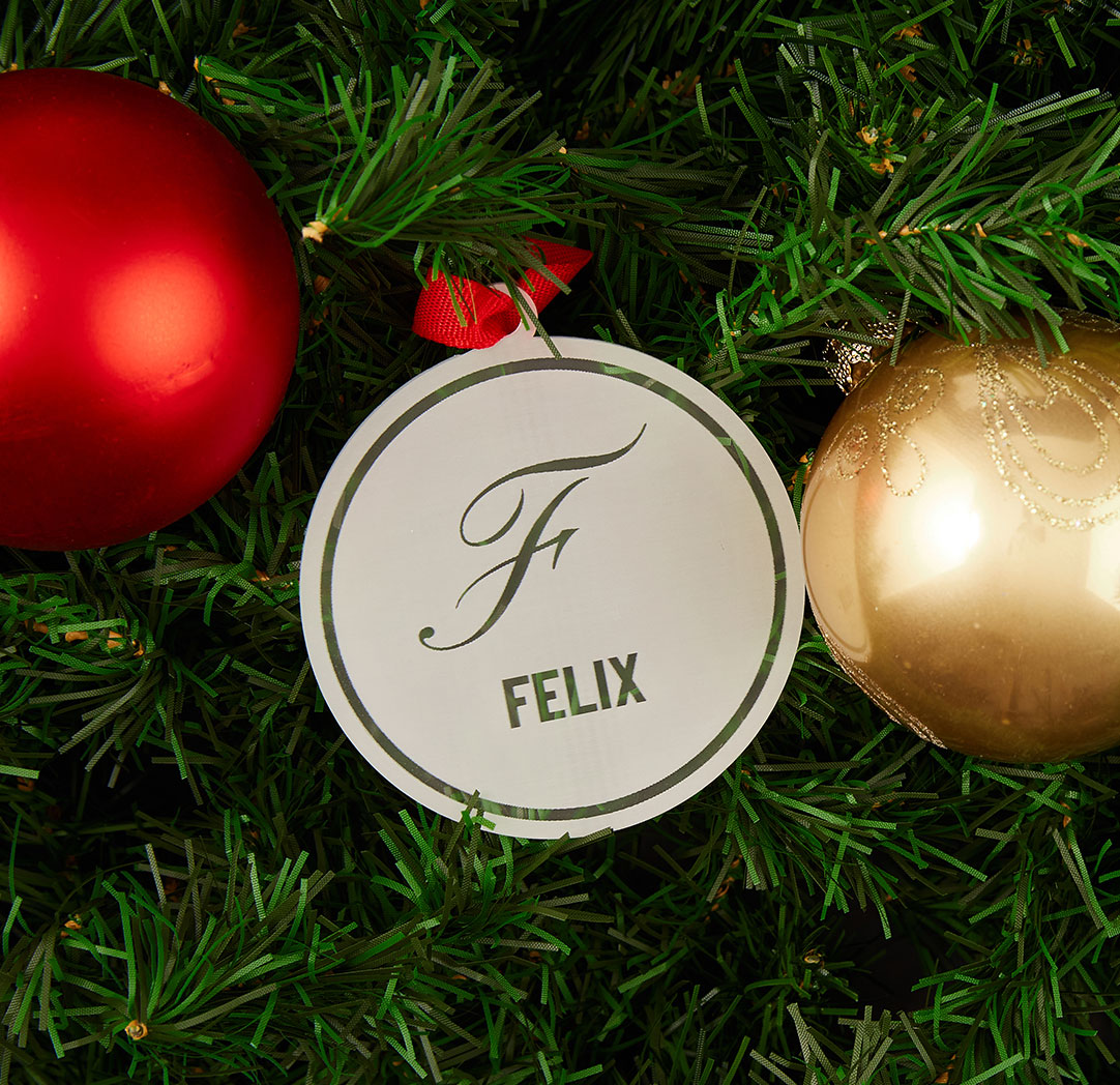 Décoration gravée transparente ronde