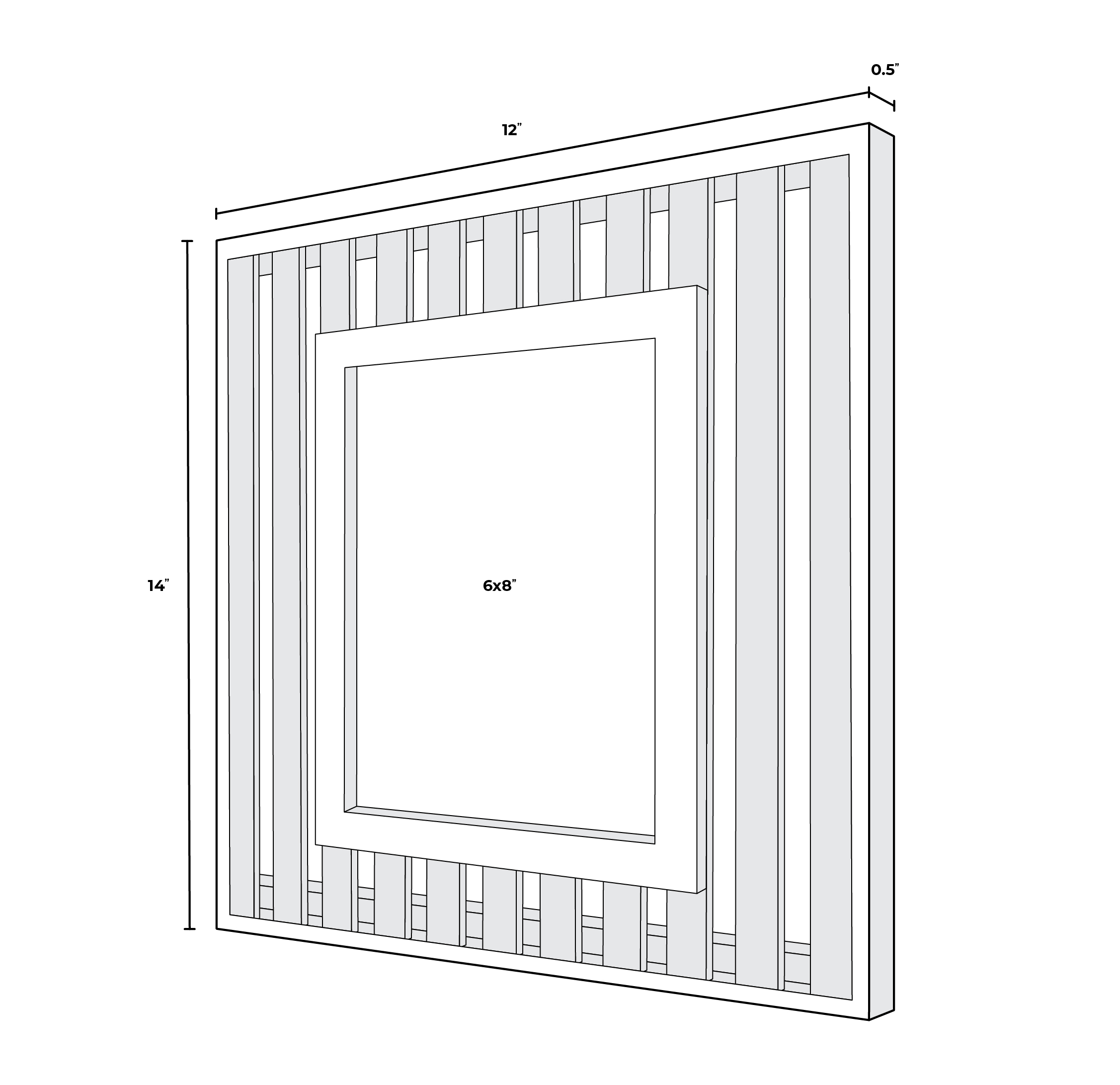 6x8 Wood Plank Frame