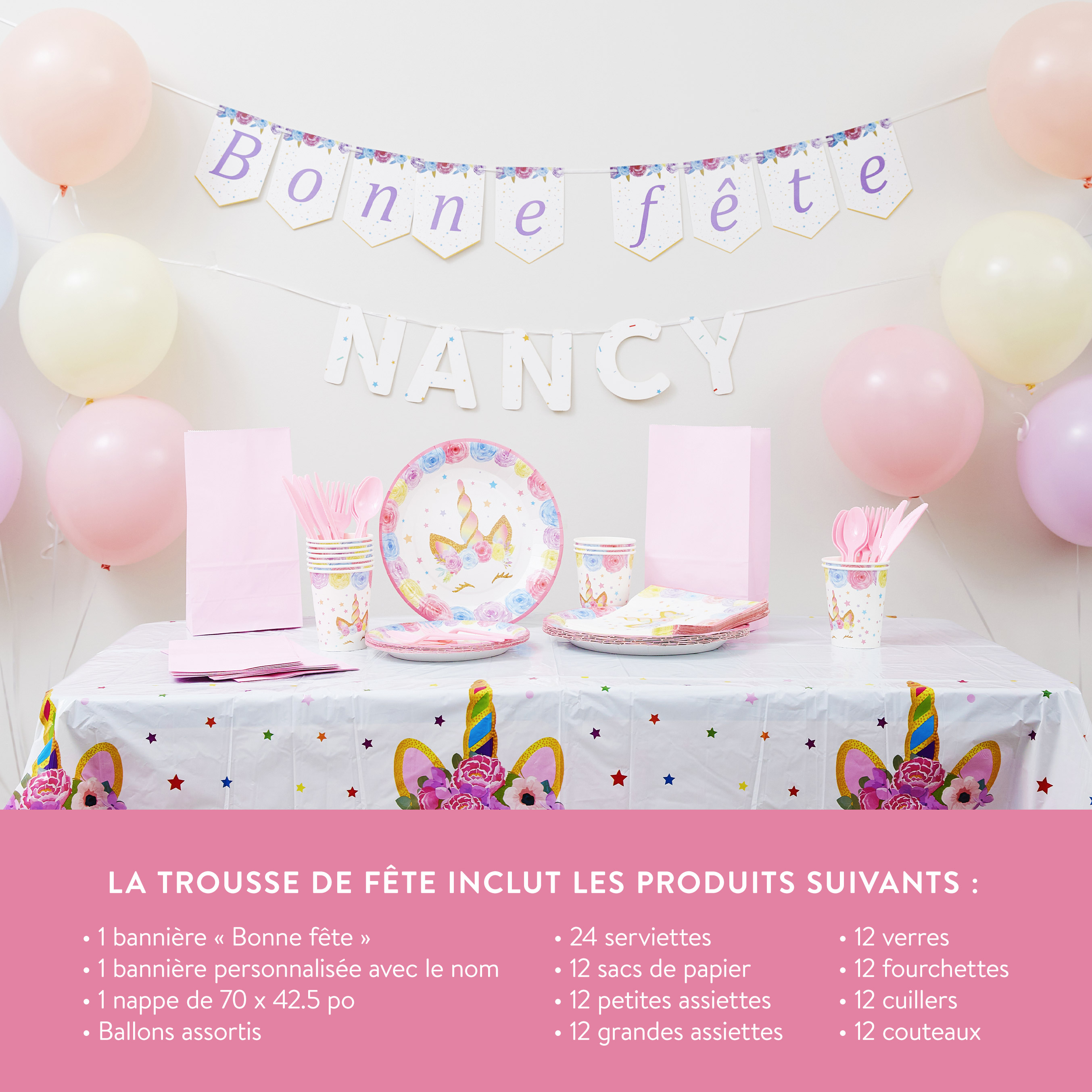 Licorne - Trousse de fête