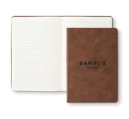 Personalized Brown Leather Notebook