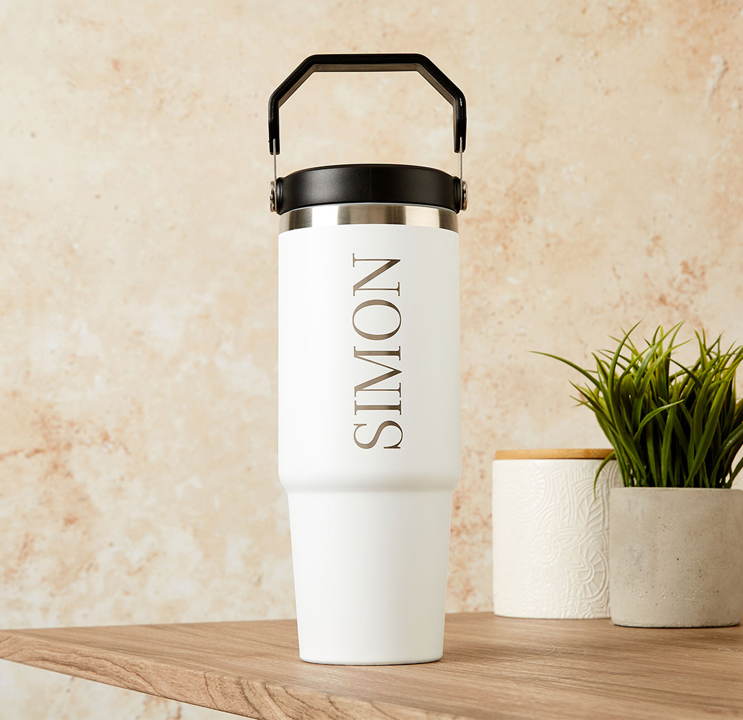 Gobelet personnalisé blanc de 30 oz