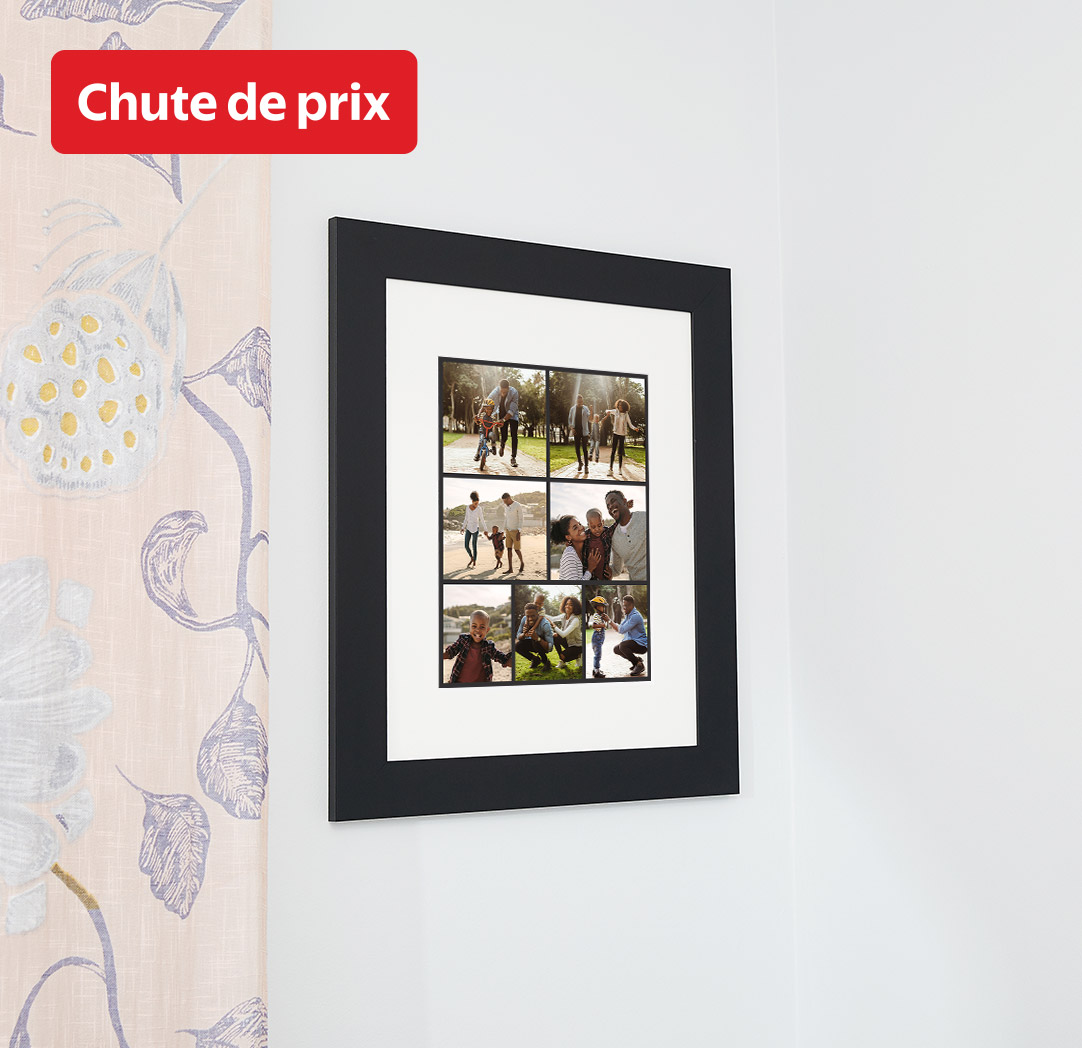 Impression encadrée de 11 x 14 pouces - noir