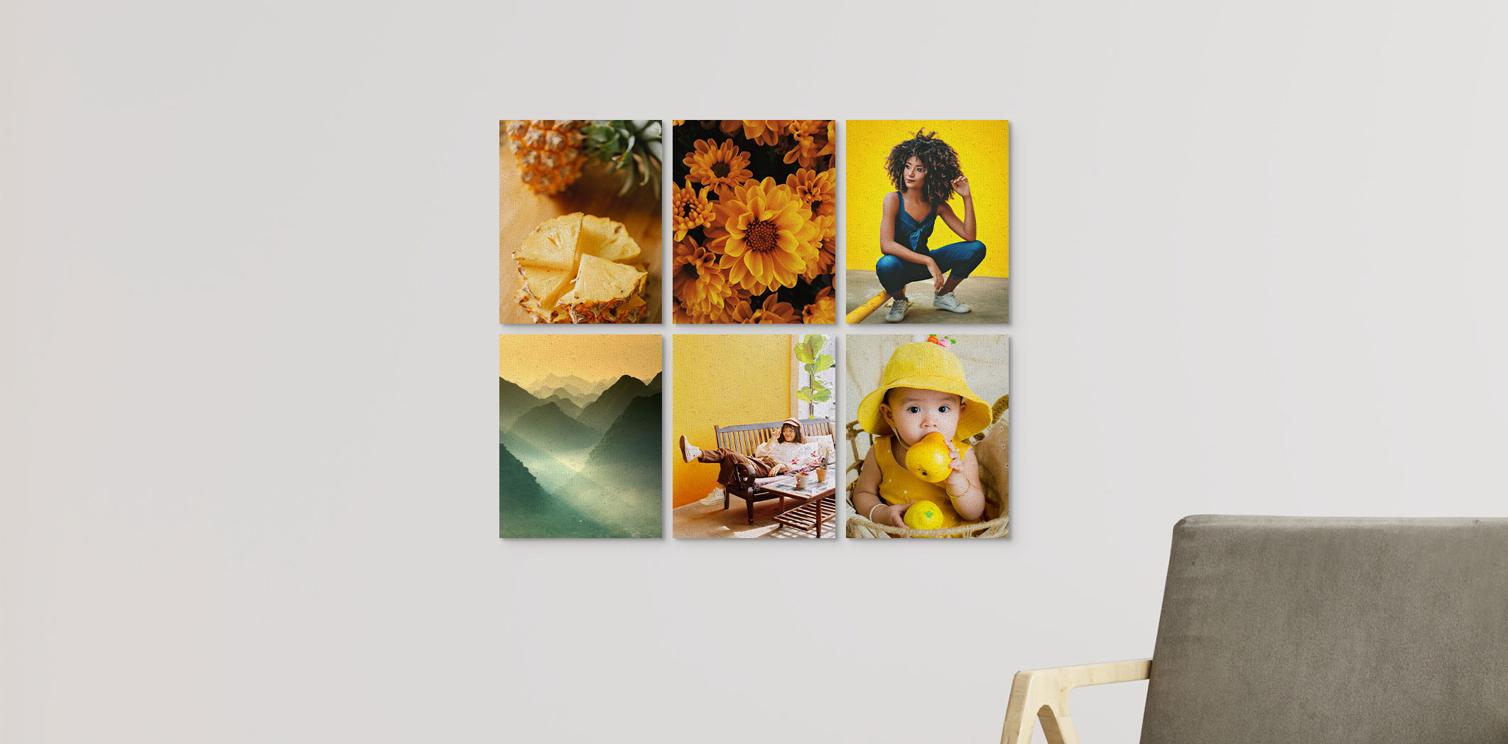 Photos sur toile économiques de 8 x 10 po  - Ensemble de 6