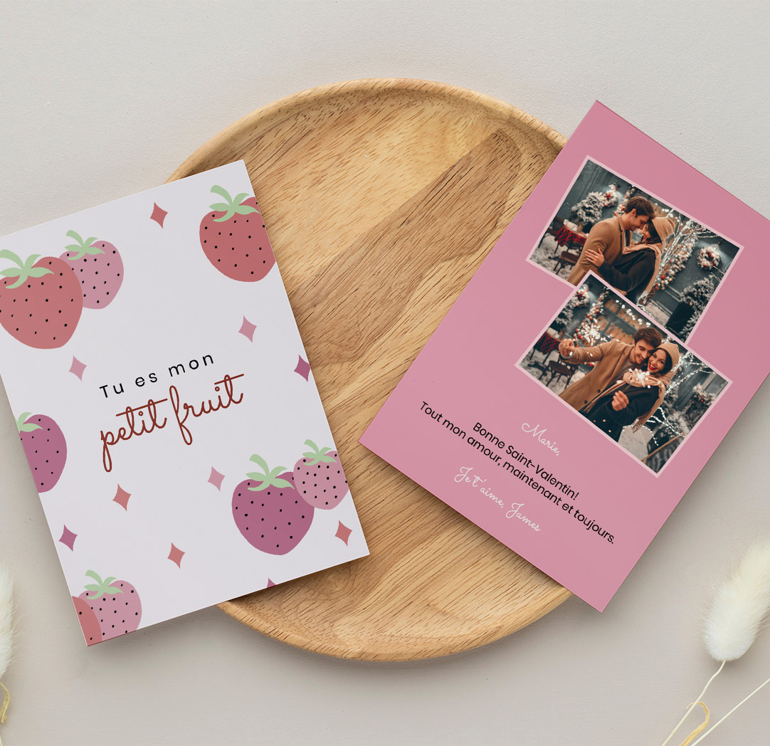 Cartes de souhaits non pliées de 5 x 7 po