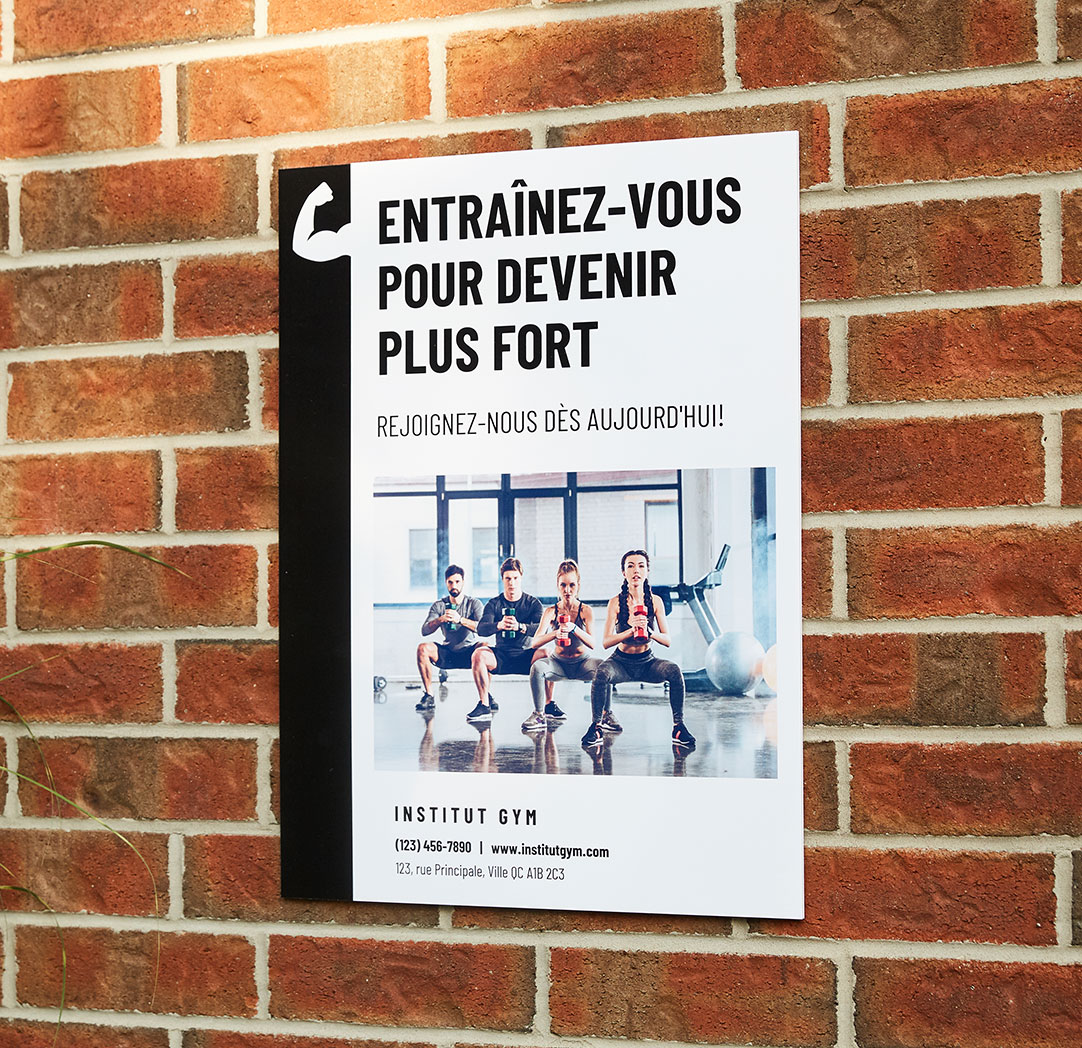 Affiches sur panneau à âme de mousse