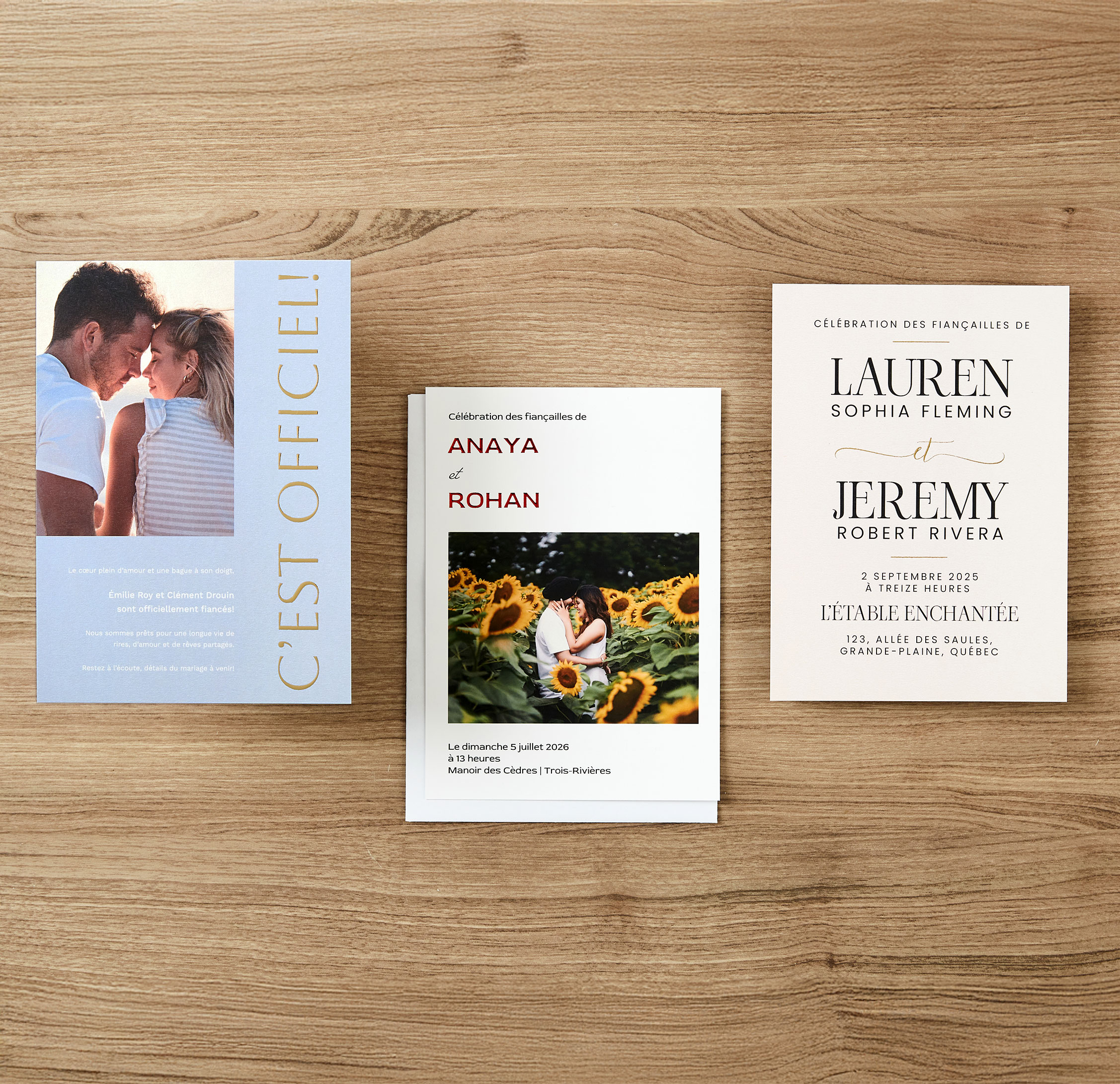 Invitation de fête de fiançailles de 5 x 7 po