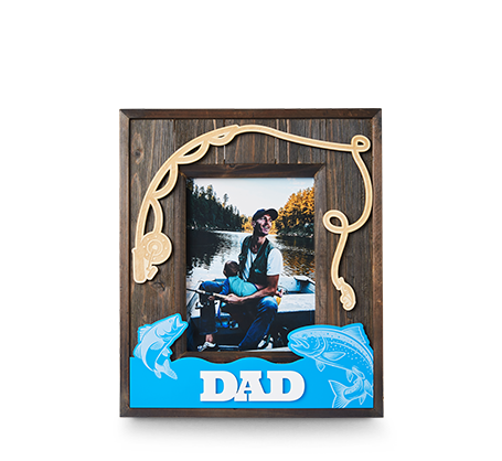 Cadre de bois Poissons 6 x 8 po (Dad)