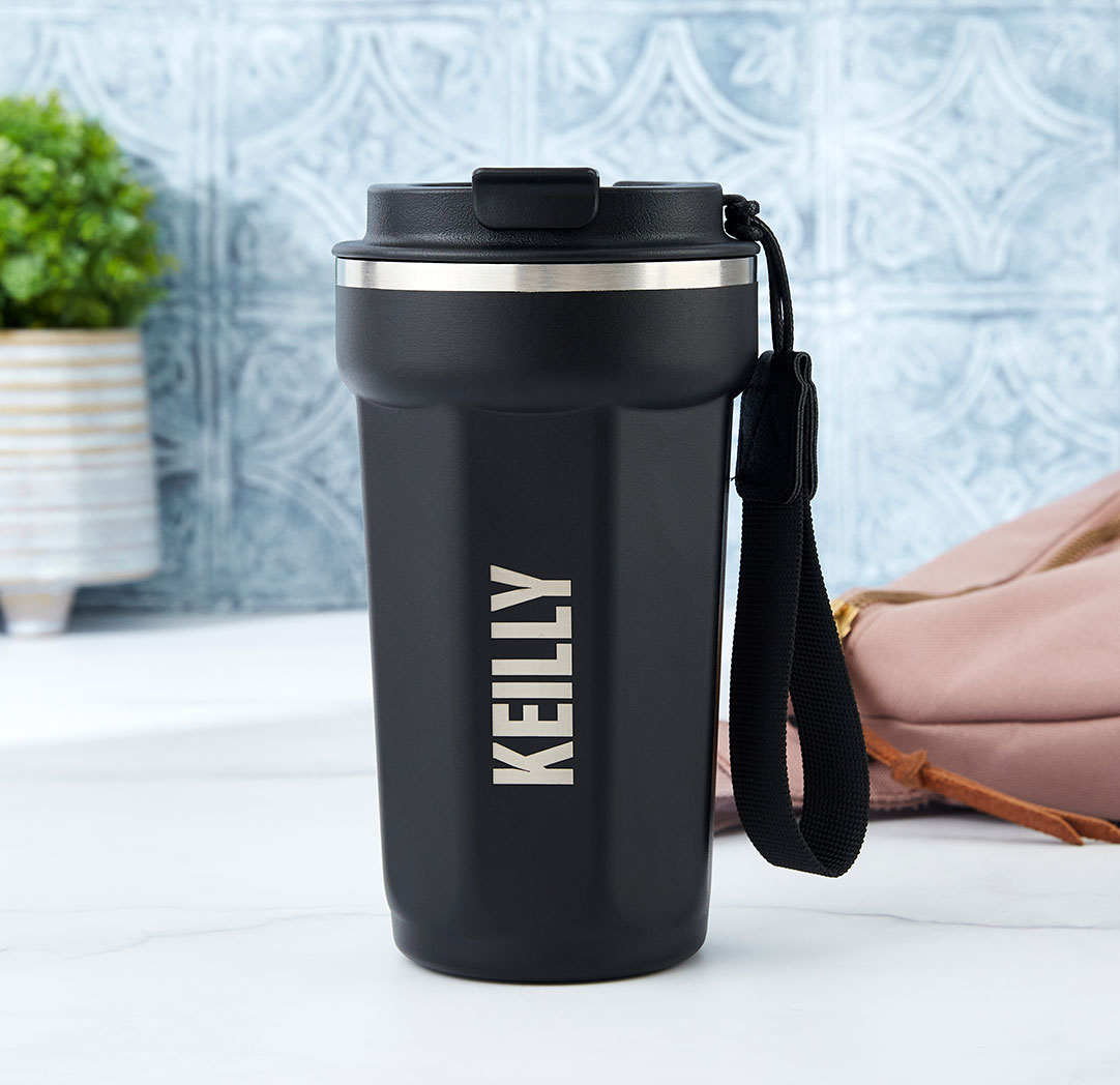 Gobelet à café personnalisé noir de 510 ml