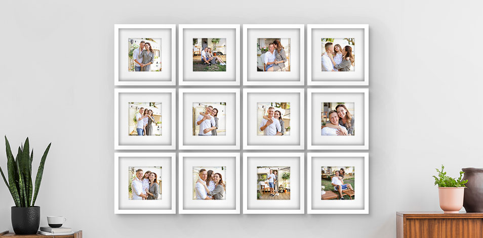 8 x 8 po blanc - Ensemble de 12