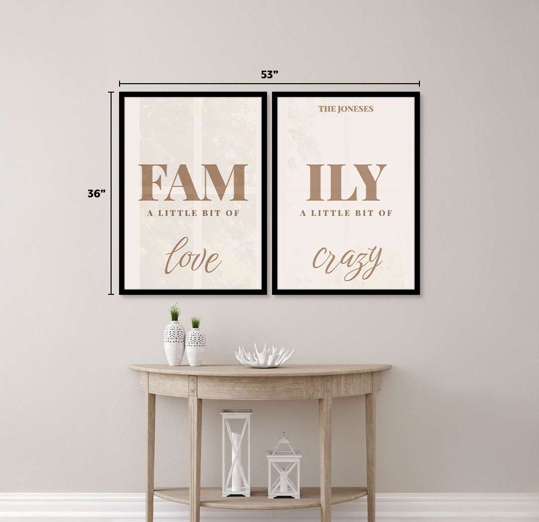 Set of 2 - Themed 20x30 Black Frames