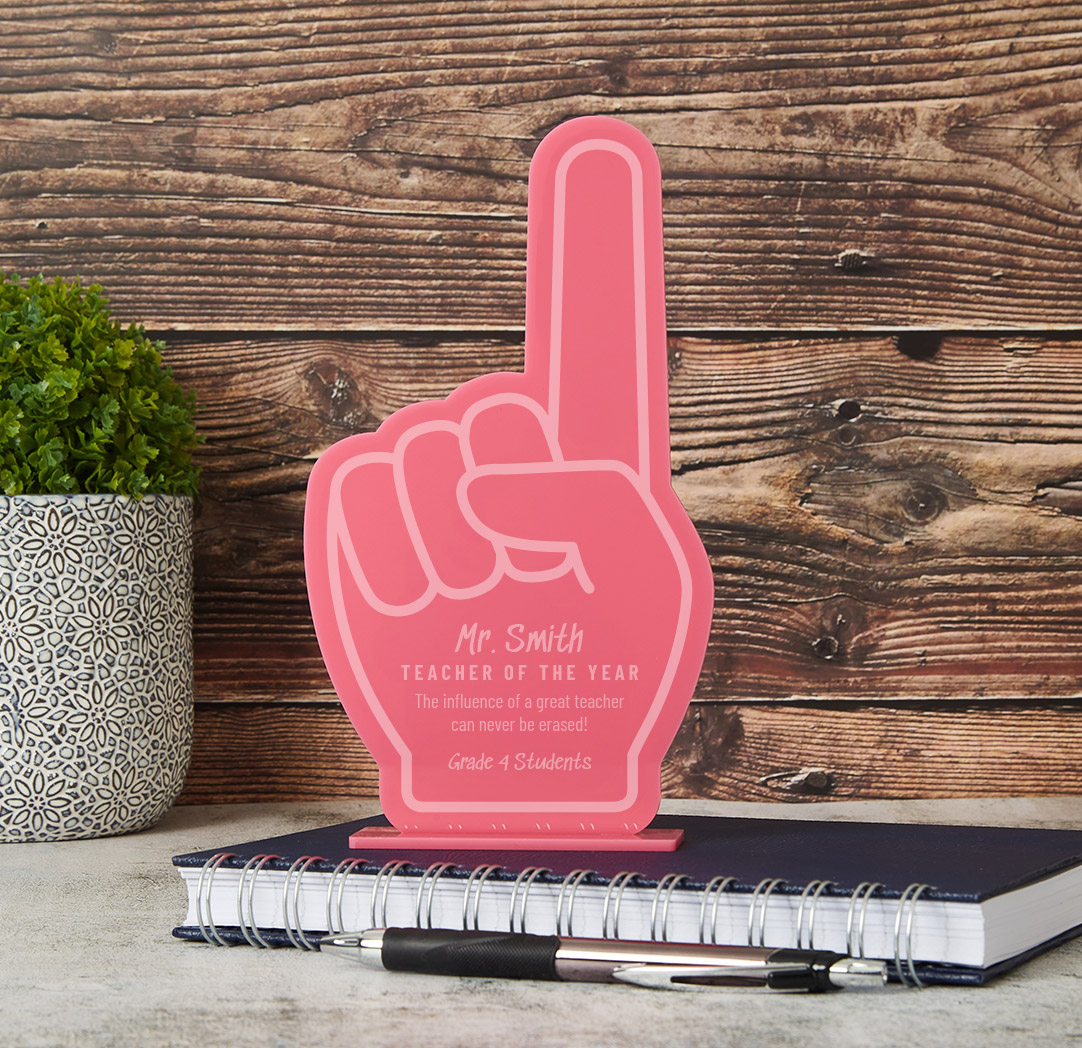 Acrylic Foam Finger - Pink