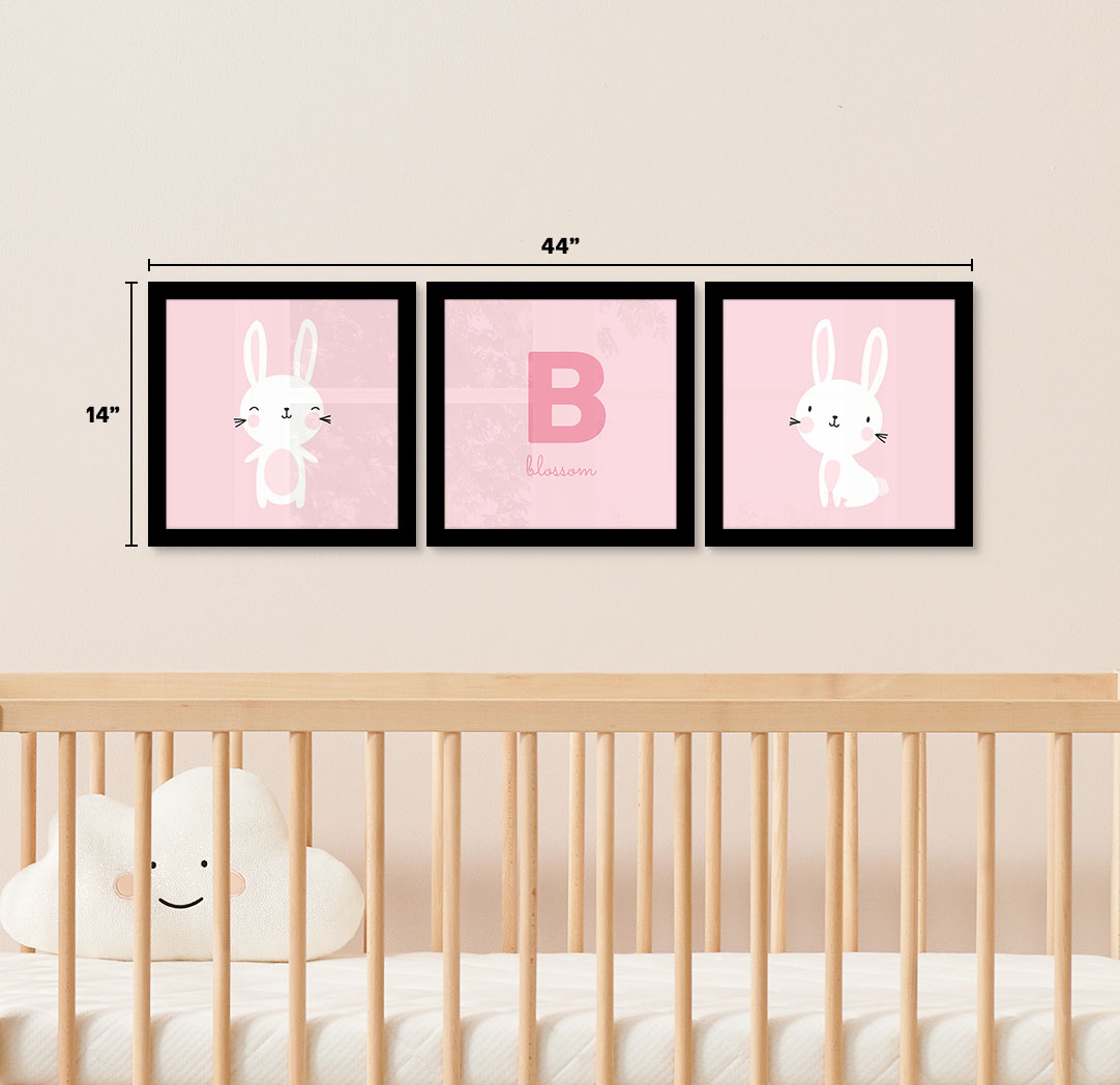 Set of 3 - Themed 8x8 Black Frames