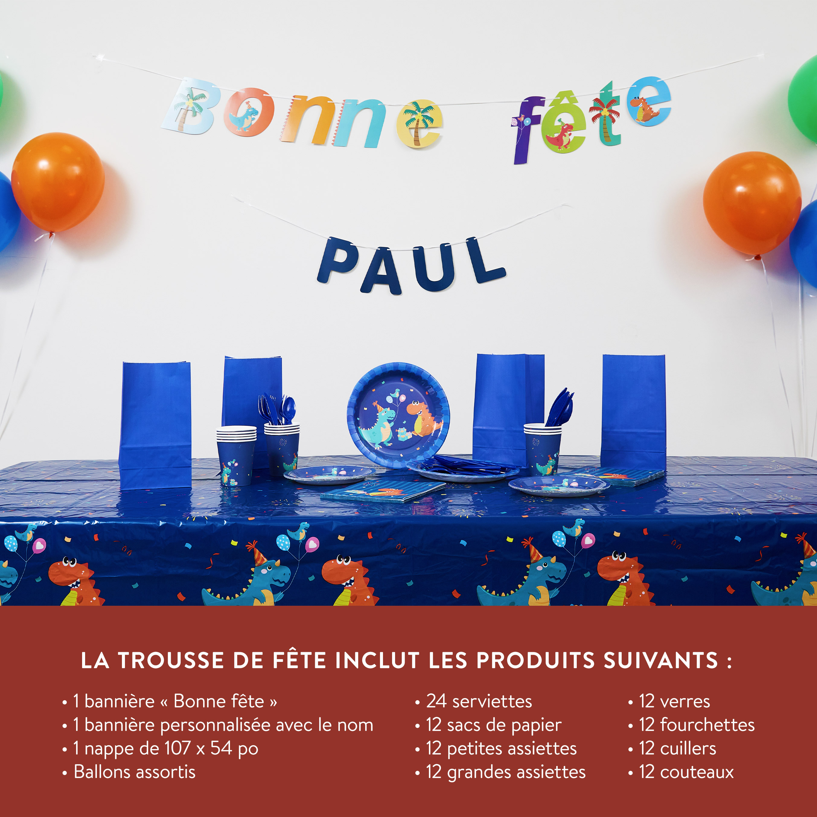 Dinosaures - Trousse de fête