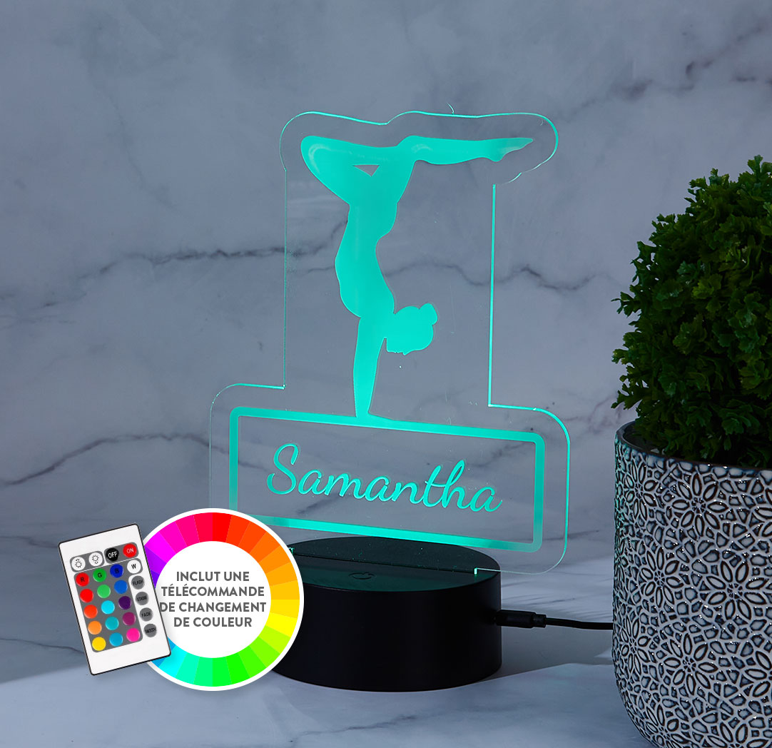 Panneau à DEL personnalisé noir - Yoga