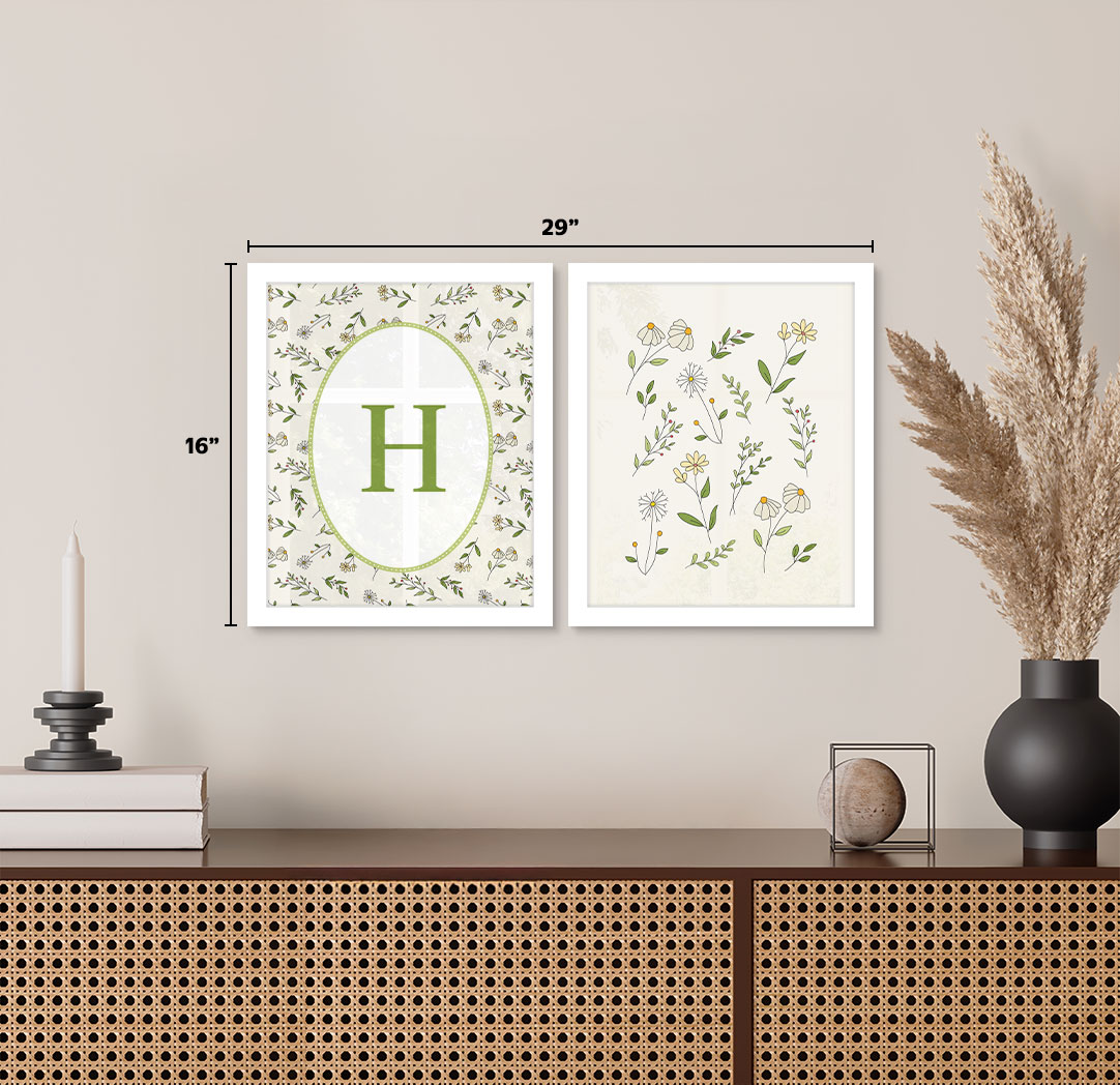 Set of 2 - Themed 8x10 White Frames