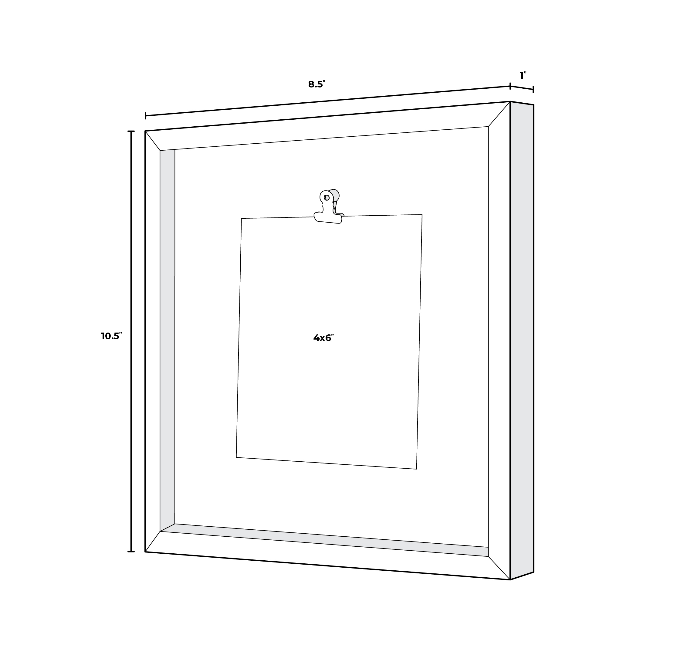 4x6 Carved Wood Clip Frame