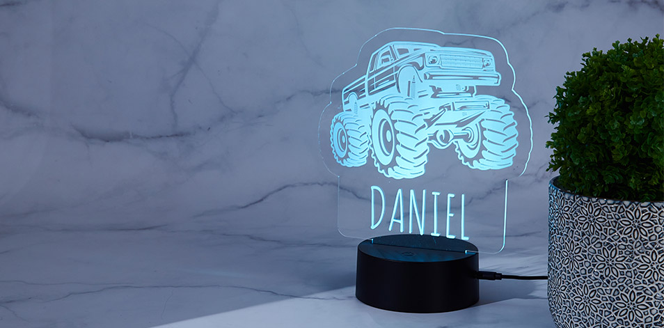 Panneau à DEL personnalisé noir - Camion monstre