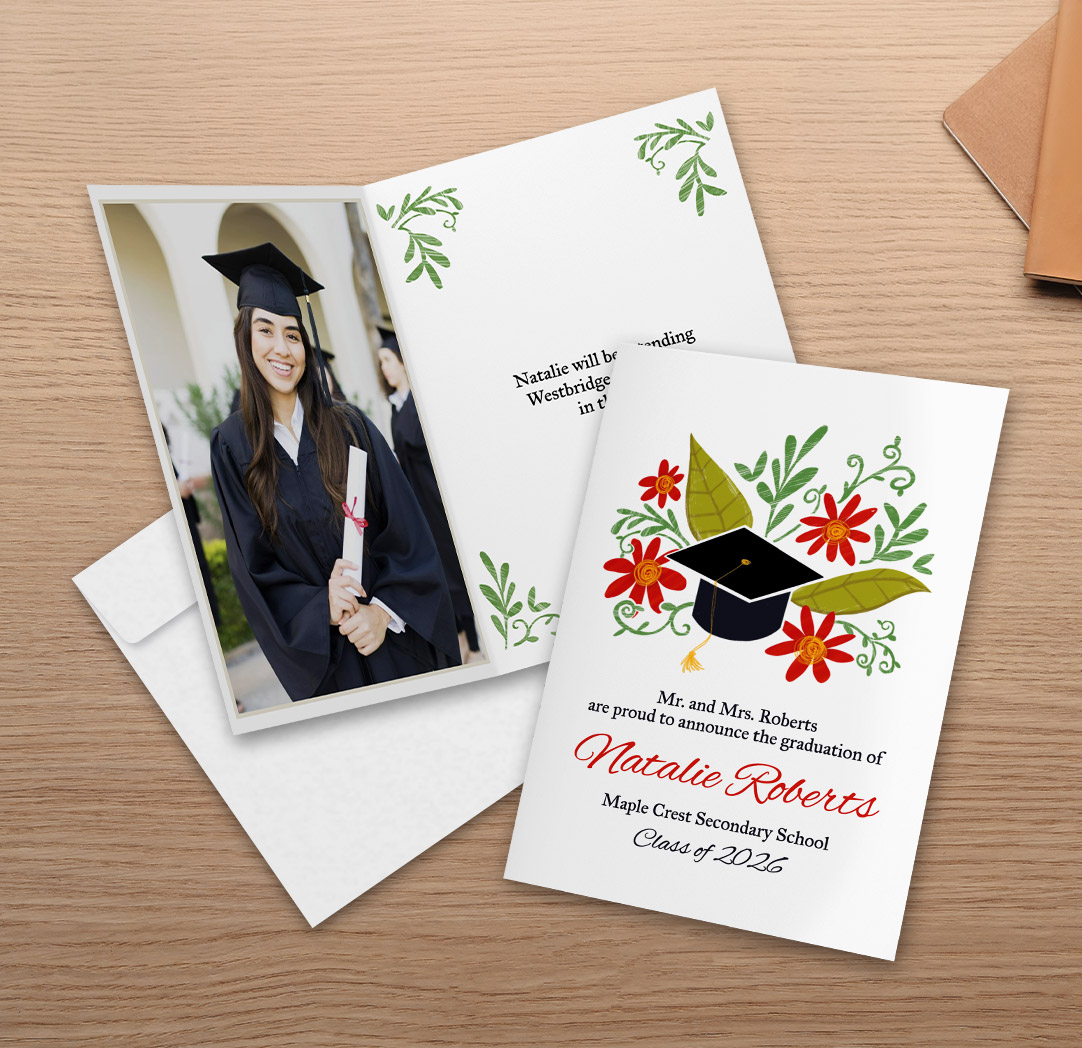 5x7 Folded Soft Touch Announcements