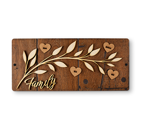 Family Wall Sign - Dark Wood