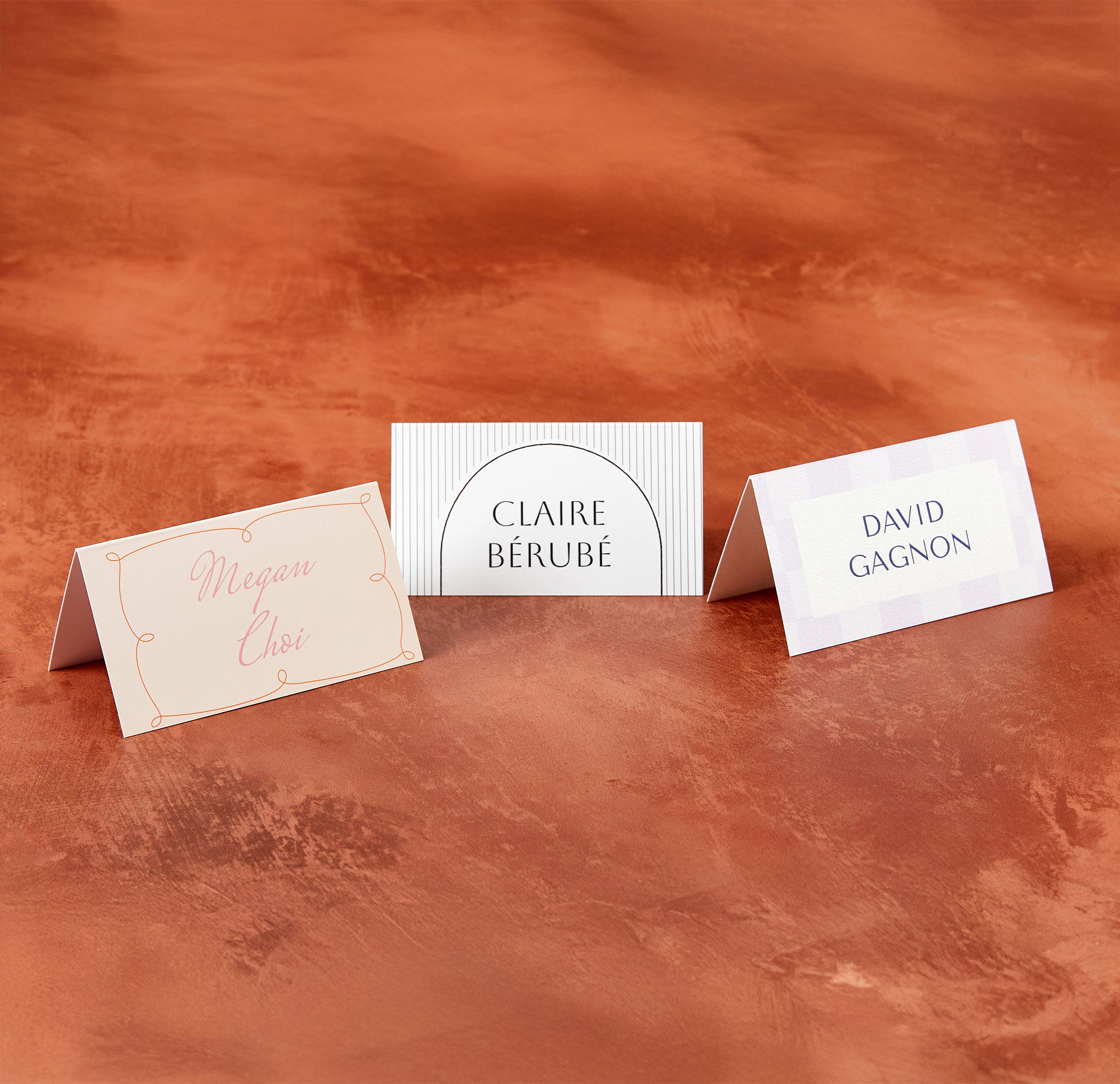 Marque-place velours de 3,5 x 2 po