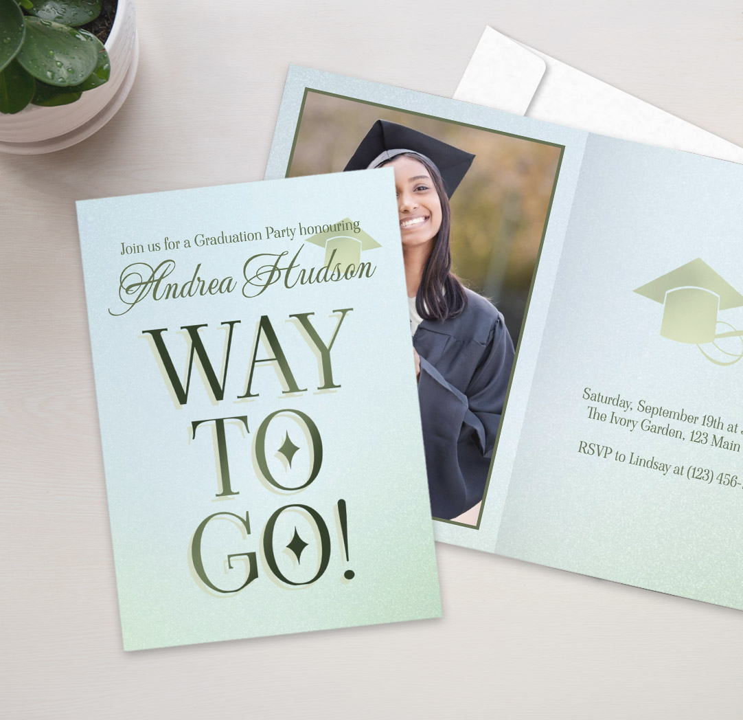 5x7 Folded Soft Touch Invitations