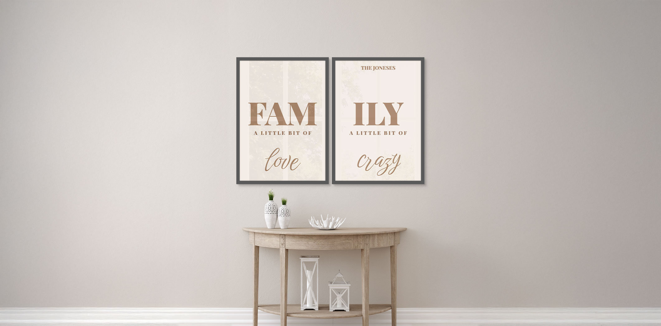 Set of 2 - Themed 20x30 Grey Frames
