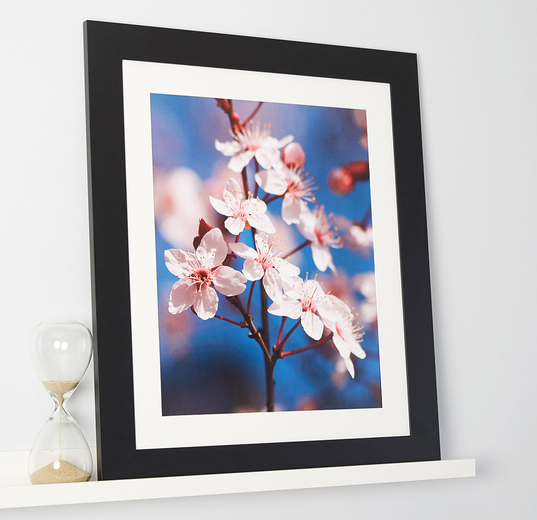 Impression encadrée de 16 x 20 pouces - noir