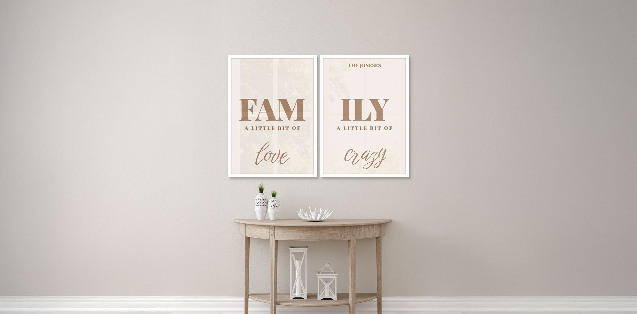 Set of 2 - Themed 20x30 White Frames