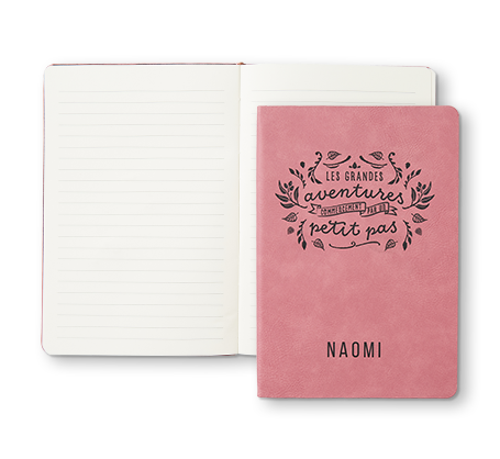 Cahier de notes personnalisé rose