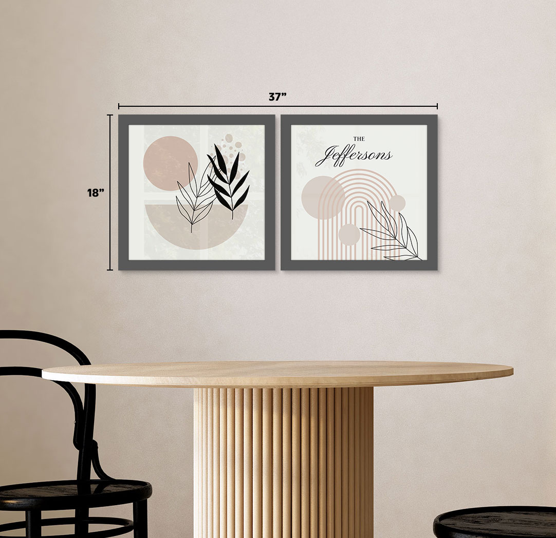 Set of 2 - Themed 12x12 Grey Frames