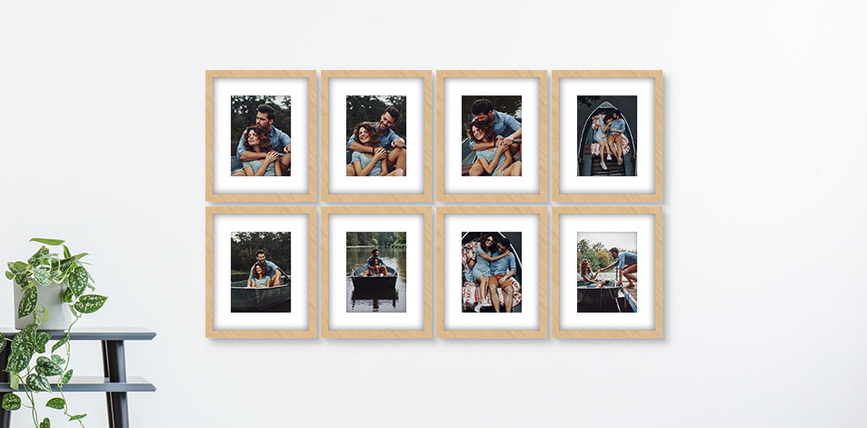 8 x 10 po en bois - Ensemble de 8