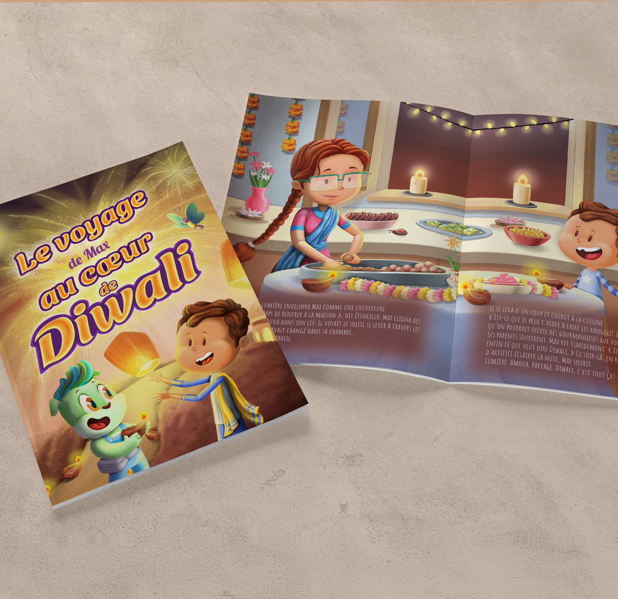 Livre de contes Monde des étincelles à couverture souple de 8,5 x 11 po