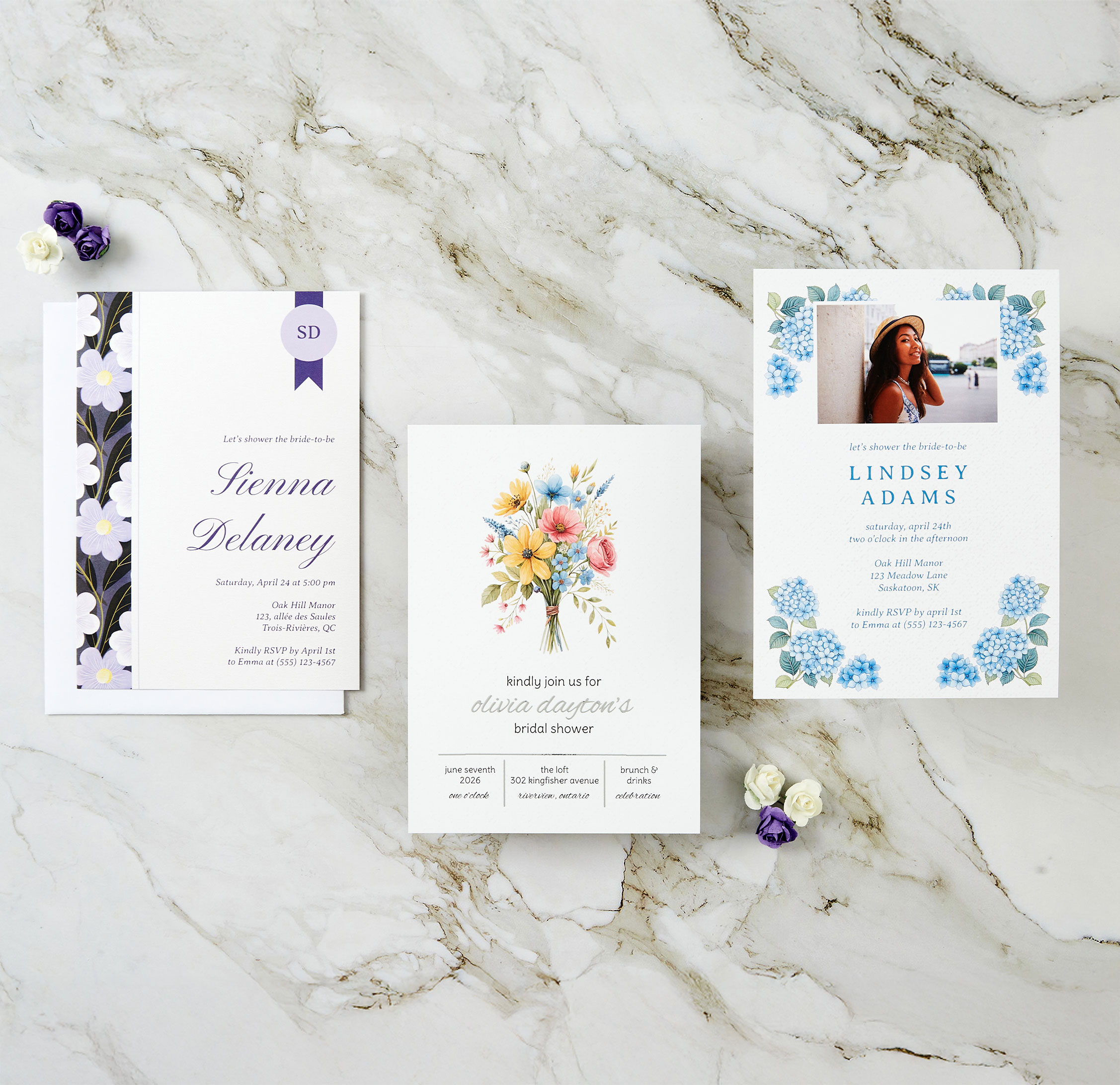 5x7 Pearl Bridal Shower Invitations