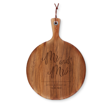 Personalized Round Acacia Wood Cutting Board